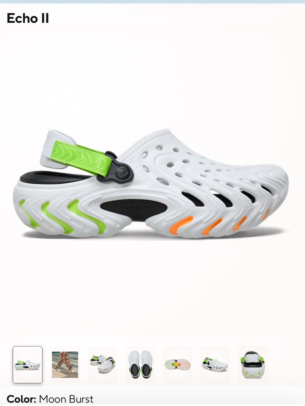 CROCS Echo 2 Moon Burst| Unisex| Men’s size 8| Women’s size 10